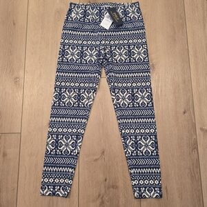 Nwt Polo Ralph Lauren Little Girl's & Girl's Fair Isle Leggings jersey stretch